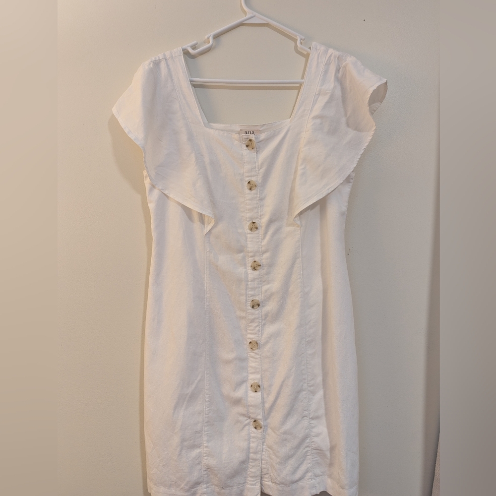 a.n.a White Button-Front Dress